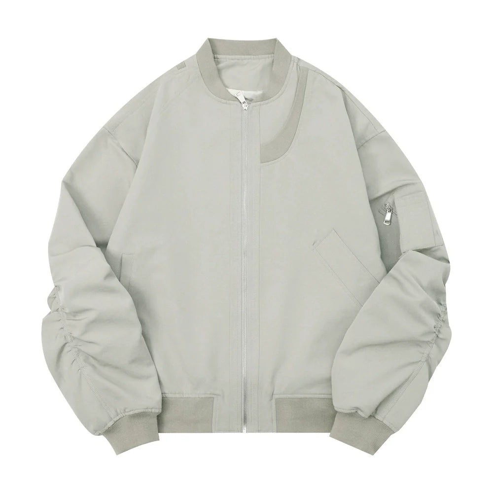 Men Jacket Coat Sleeve Baggy Coat Men's Baseball Uniforms Pilot Jacket Autumn and Winter