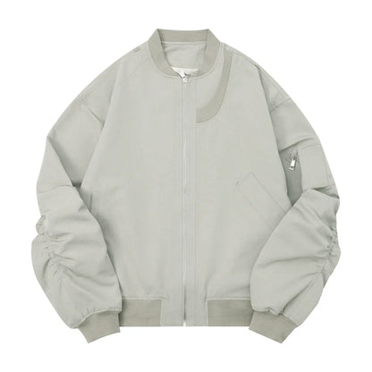 Men Jacket Coat Sleeve Baggy Coat Men's Baseball Uniforms Pilot Jacket Autumn and Winter