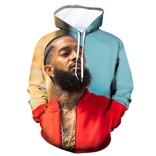 Nipsey Hussle Hoodie 3D Digital Thin without Velvet