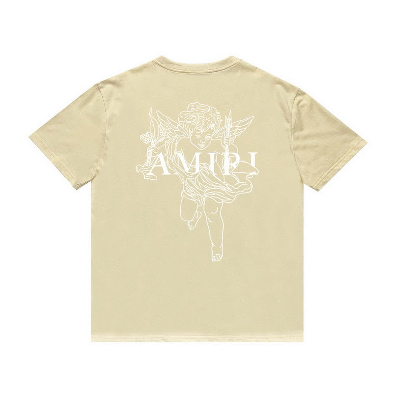 Amiri T Shirt Printed Casual Hip Hop round Neck Short Sleeve T-shirt