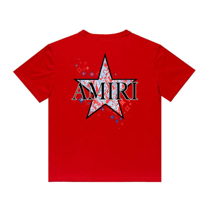 Amiri T Shirt Casual Hip Hop round Neck Short Sleeve T-shirt