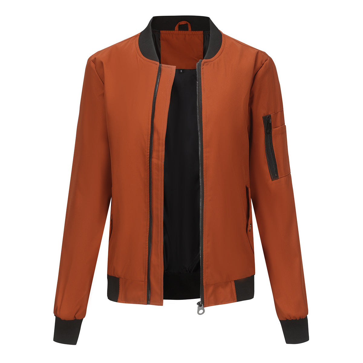 Women's Trench Coat Spring and Autumn Thin Flight Jacket Women's Casual Long Sleeve Coat Women's Loose Lapel Baseball Uniform