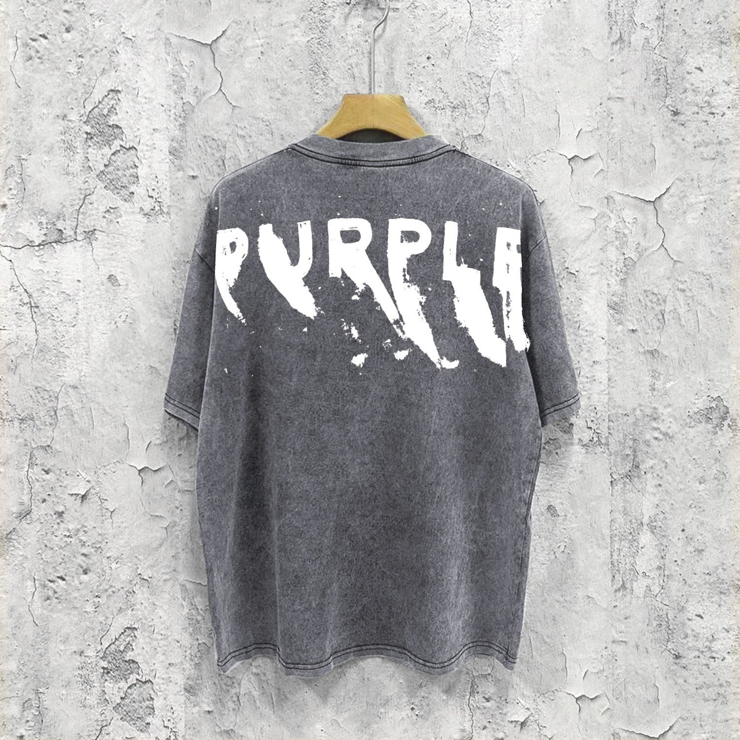 Purple Brand Distressed T Shirts Short Sleeve