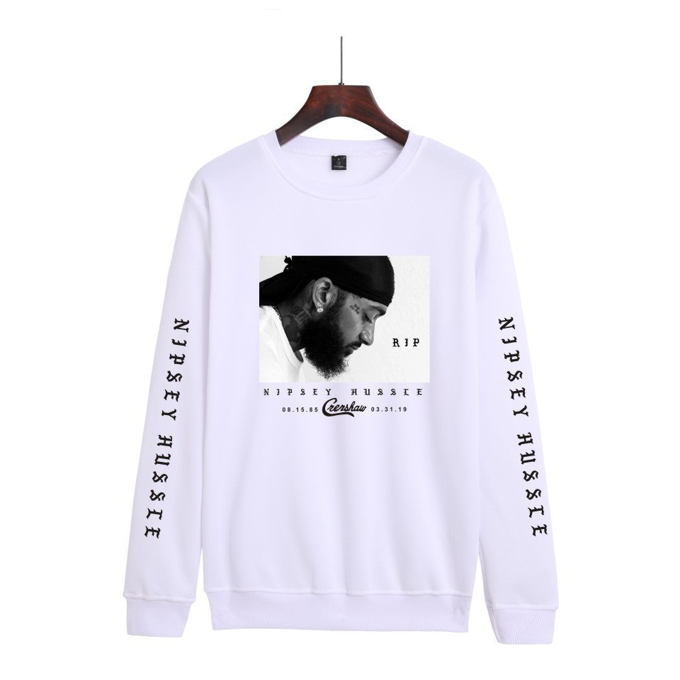 Nipsey Hussle Hoodie Rap Men's and Women's Loose round Neck Sweater