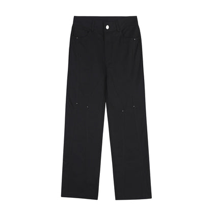 Men Sweatpants Straight-Leg Trousers Men's Stitching Loose Casual Pants