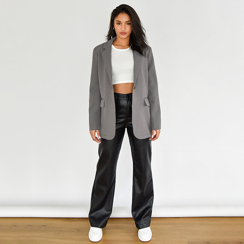 Women Trench Coat Suit Jacket Autumn and Winter Long Sleeve