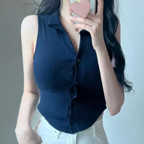Women Vest Suspenders Knitted Sexy Vest