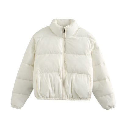 Women Cotton Coat Fashion Stand Collar Coat