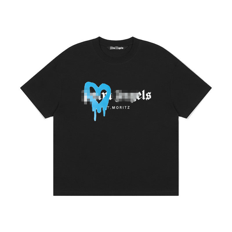 Palm Angle T Shirts Heart Printing Loose
