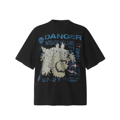 Unisex T-Shirts TRAVIS SCOTT CACTUS JACK Lightning Loose T-Shirt