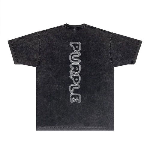 Purple Brand Distressed T Shirts Short Sleeve