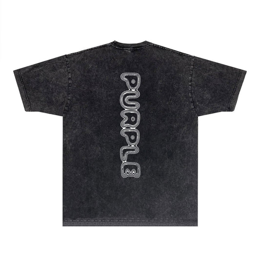 Purple Brand Distressed T Shirts Short Sleeve