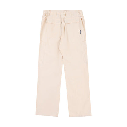 Men Sweatpants Quick-Drying Pleated Exercise Casual Pants Loose Solid Color
