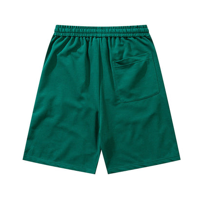 Men Shorts Cartoon Printed Summer Casual Elastic Waist Drawstring Sports