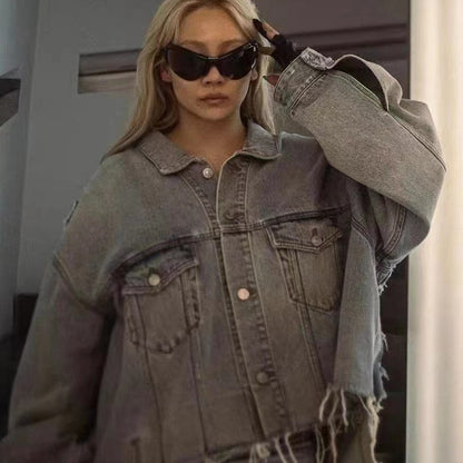 MIJKO Mens Jacket Unisex Denim Jacket