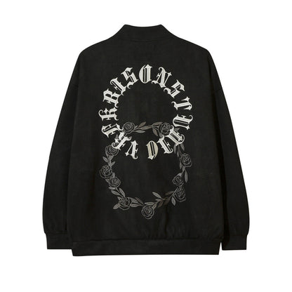 Men Jacket Coat Letter Embroidery Baggy Coat Spring and Autumn Long Sleeve Casual Flight Jacket