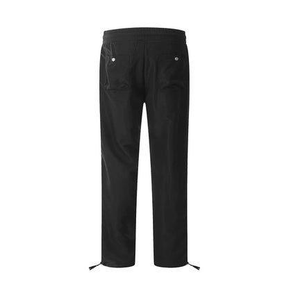 Men Sweatpants Tactical Pants Breasted Workwear Casual Pants Loose Zip Straight-Leg Pants Trousers
