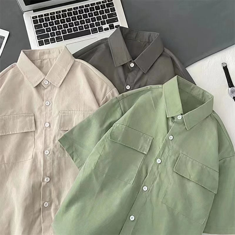 Men's Shirt Summer Loose Cargo