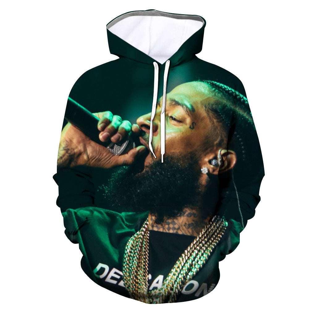 Nipsey Hussle Hoodie 3D Digital Thin without Velvet
