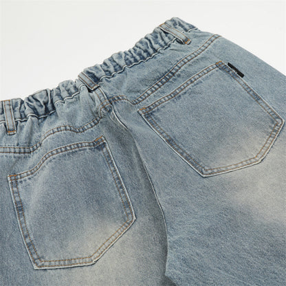 Men Jeans Solid Color Simple Personality Jeans Loose Casual