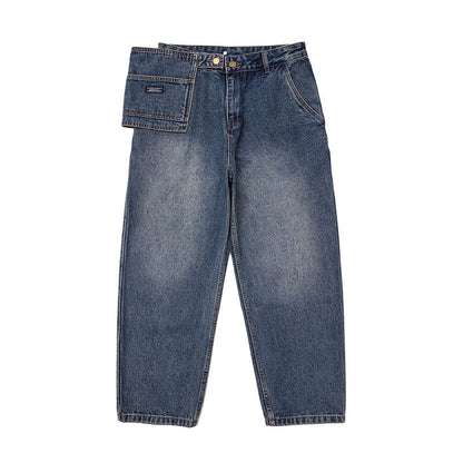 Men Jeans Amekaji Cargo Jeans Vintage Denim Pants Men