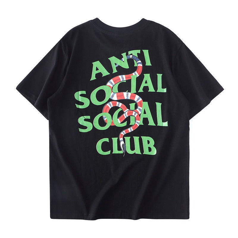 ANTI SOCIAL CLUB T-Shirt Tiger Letter Print