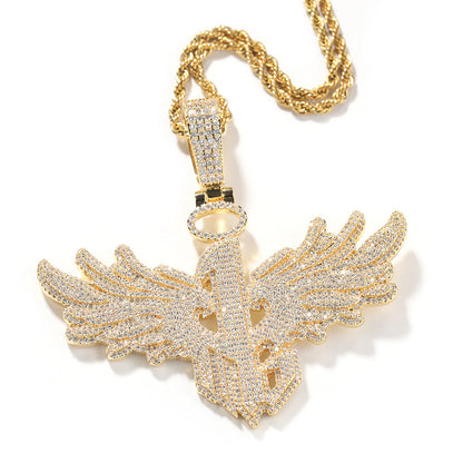Jewelry Digital 1 Large Wings Pendant Cool Copper Zircon Animal Angel Pieces St. Valentine's