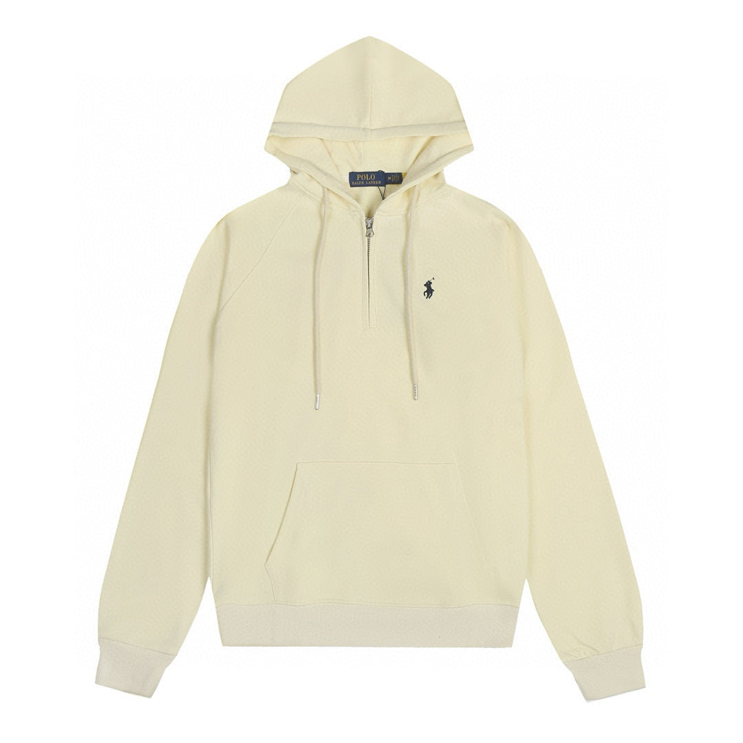 Ralph Lauren Coat Ralph Lauren Pony Embroidered Half Zip Cardigan Hooded