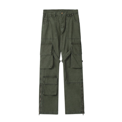 Men Jeans Multi-Pocket Leisure Cargo