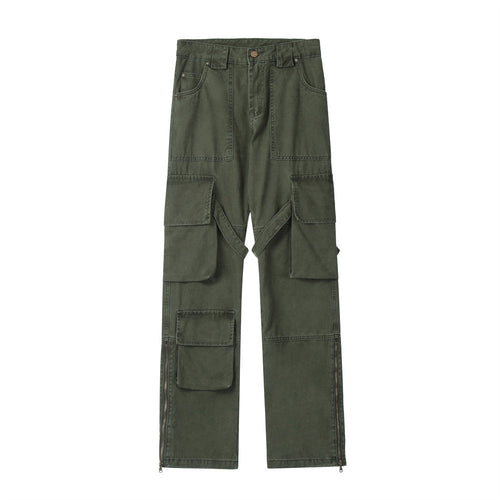 Men Jeans Multi-Pocket Leisure Cargo