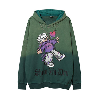 Men Hoodie Washed Old Hooded Hoodie