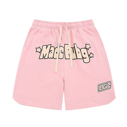 Men Shorts Elastic Waist Loose Wide Leg Sports Summer