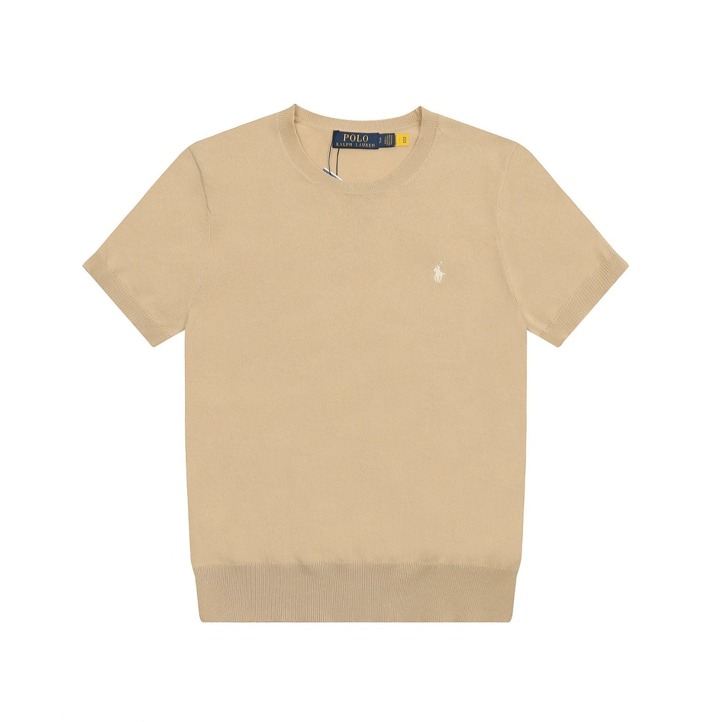 Ralph Lauren Knitted sweaters Ralph Lauren Knitted Short Sleeved Shirt RLl Pony Standard Knitted Twist Embroidered Short Sleeve Top T-Shirt
