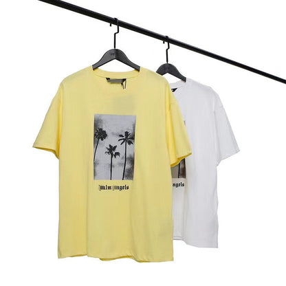 Palm Angle T Shirts Coconut Print Loose Casual