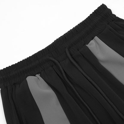 Men Sweatpants Stitching Exercise Casual Pants Men's Loose Straight Wide Leg Pants