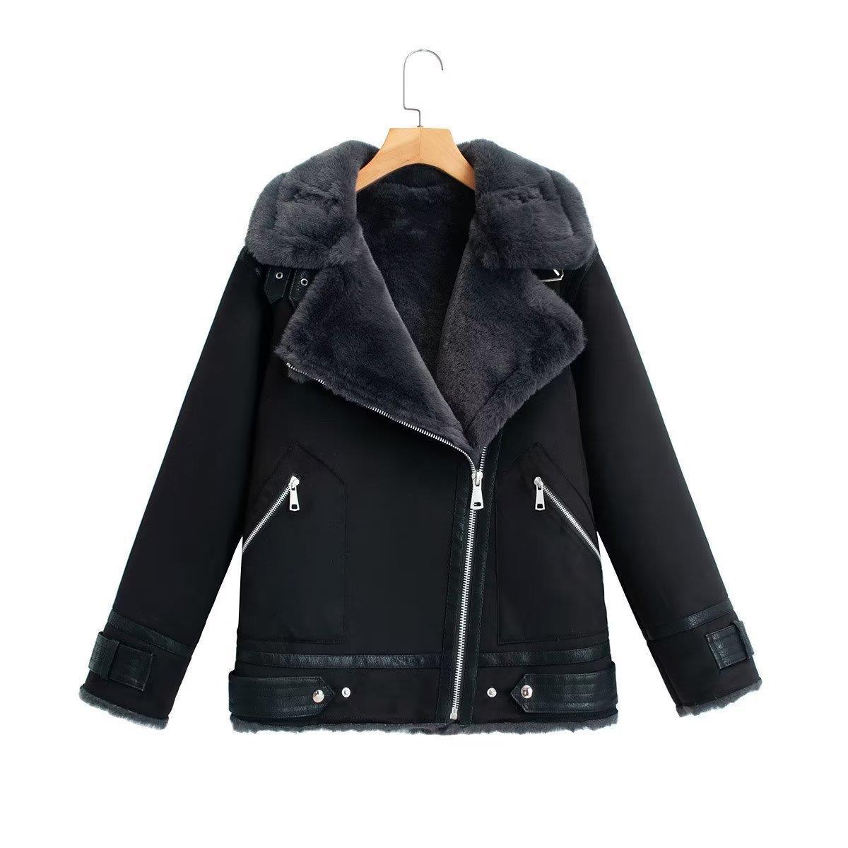 Women Cotton Coat Winter Thickened Suede Coat