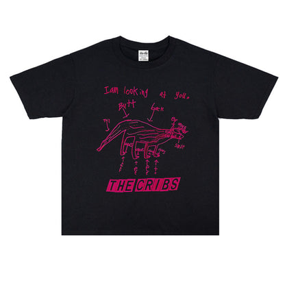 Rock Star T Shirt the Cribs Band Personalized Printed Casual T-shirt Short Sleeve Loose Cotton