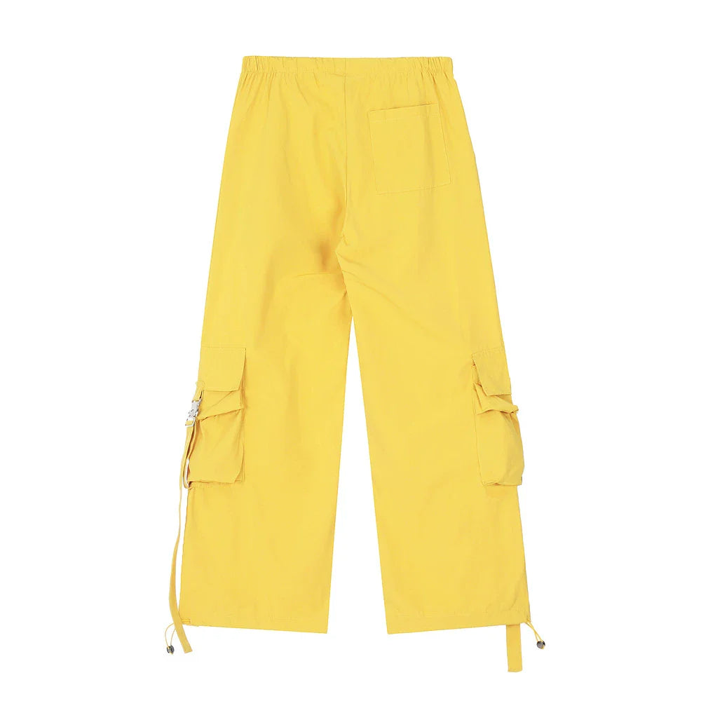 Men Sweatpants Spring/Summer Thin Workwear Trousers Men's Loose Casual Wide-Leg Pants Multi-Pocket Straight-Leg Pants