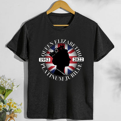 Inspired by Queen's Platinum Jubilee 2022 Elizabeth 70 Years T-shirt Summer Male and Female Large Size