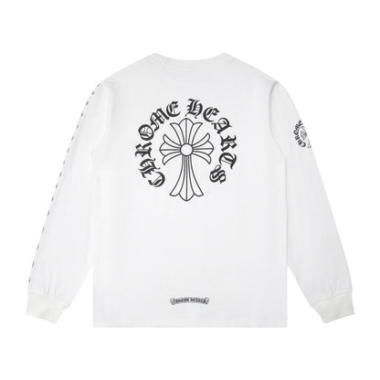 Chh Chrome Heart Long Sleeve Shirt Unisex Fashion Loose Long Sleeve Shirt