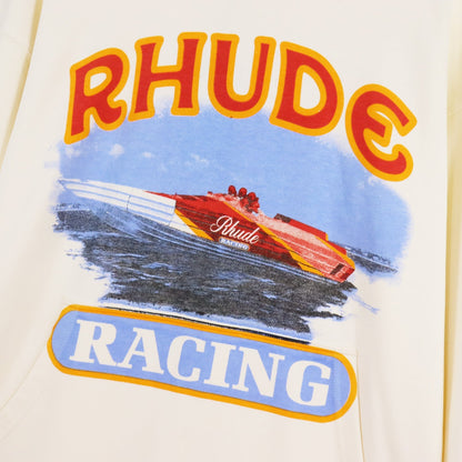 Rhude Hoodie Speedboat Plaid Sleeve Vintage Printed Hooded Sweater Jacket