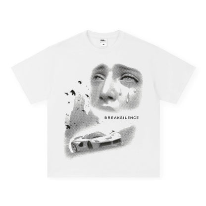 Vintage T-shirts Printed Short Sleeve T-Shirt Cotton White Loose T-Shirt