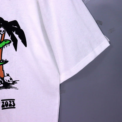 Palm Angle T Shirts Crocodile Skull Pattern