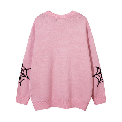 Women Sweater Spider Jacquard Sweater Sweater