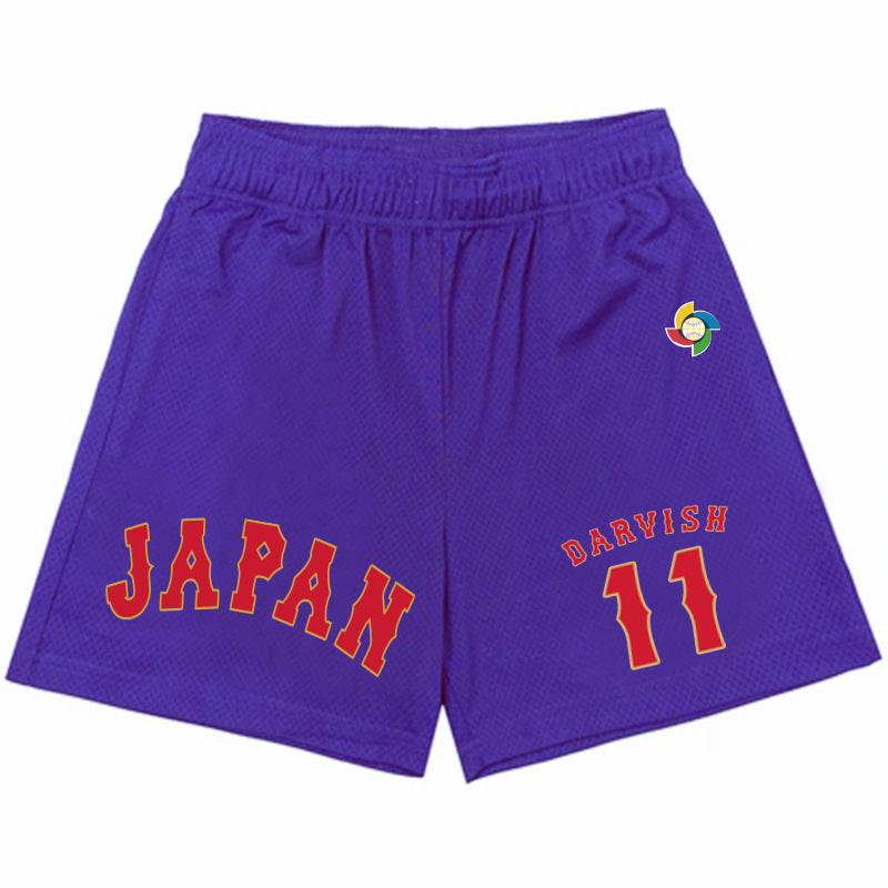 MLB Shorts WBC Otani Shohei No. 16 Ball Shirt Shorts Men's Summer Beach Pants Sports