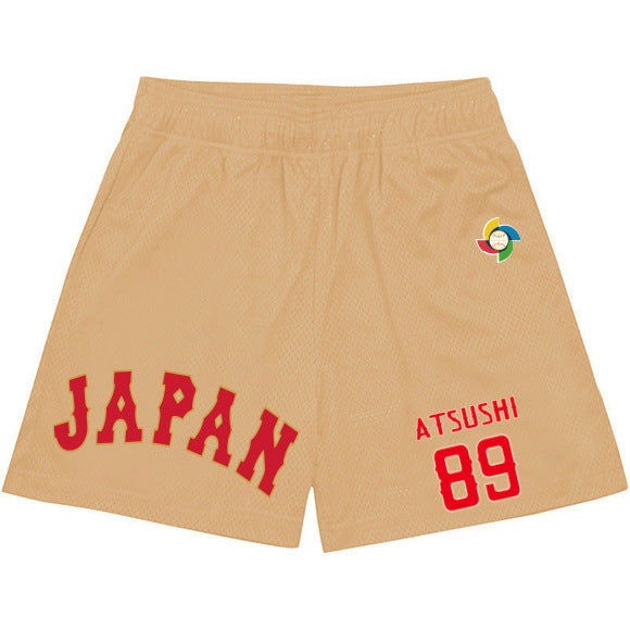 MLB Shorts WBC Otani Shohei No. 16 Ball Shirt Shorts Men's Summer Beach Pants Sports
