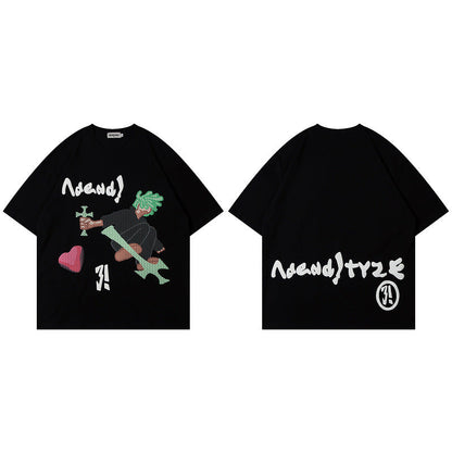Men's T-Shirt Printed T-shirt Men's and Women's Short Sleeve