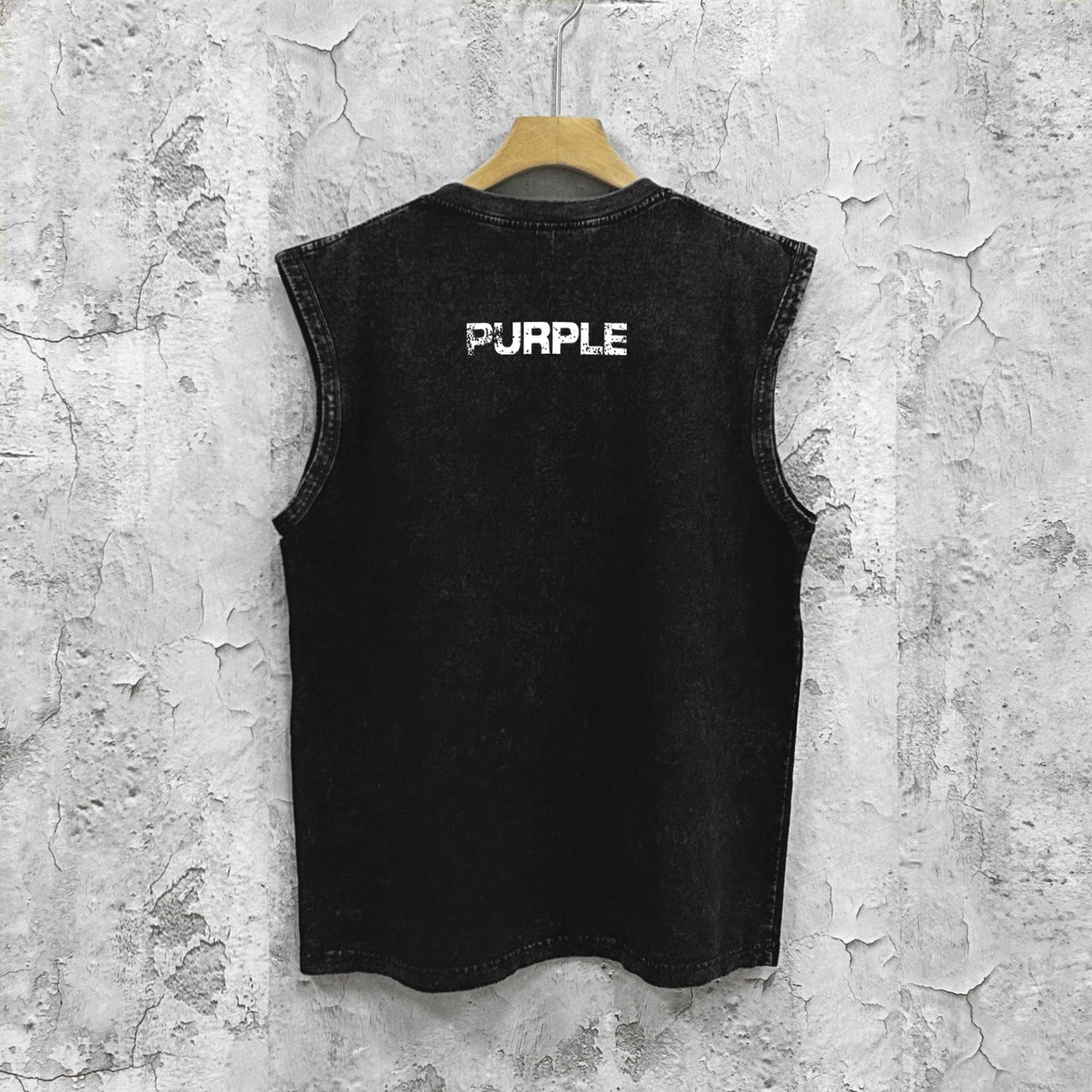 Purple Brand Distressed Tank T Shirts Distressed Sleeveless T-shirt Vest