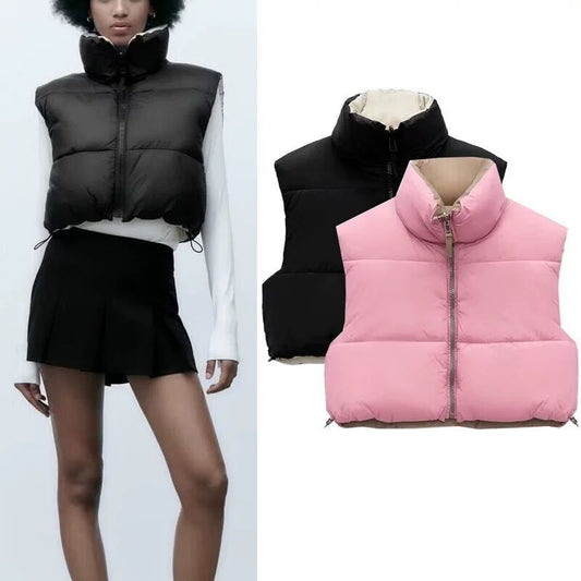 Women Cotton Coat Two-Sided Vest