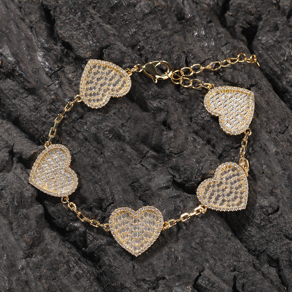 Bracelet Fashion Love Bracelet Miniature Zircon Spectrum St. Valentine's